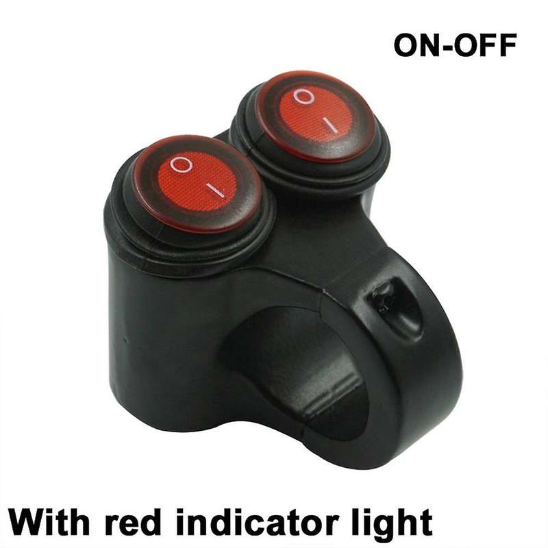 7/8inch Motorcycle Handlebar Double Control Button Switch Headlight Hazard Brake Fog Light on Off Sw