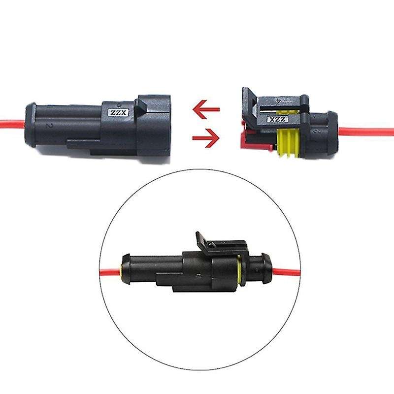 708Pcs Waterproof Car Connector Terminal Block HID Lamp Wiring Harness Connector without SN-48B Crim