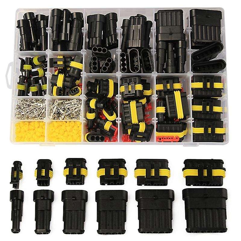 708Pcs Waterproof Car Connector Terminal Block HID Lamp Wiring Harness Connector without SN-48B Crim