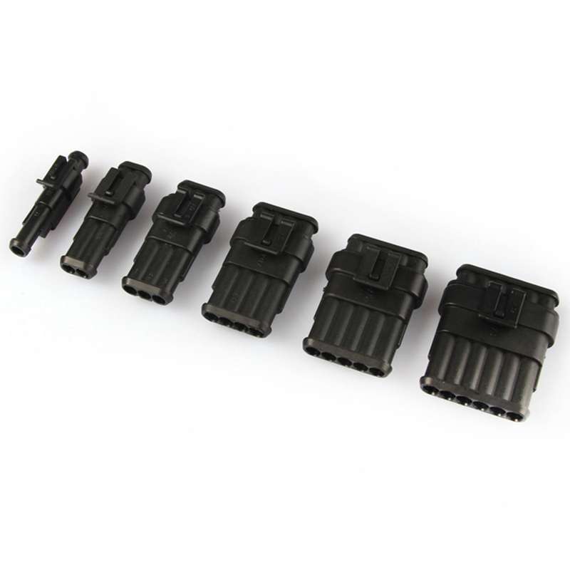 708Pcs Car Waterproof Connector Kit HID Lamp Harness Plug 1/2/3/4/5/6 Pin Truck Harness Plug