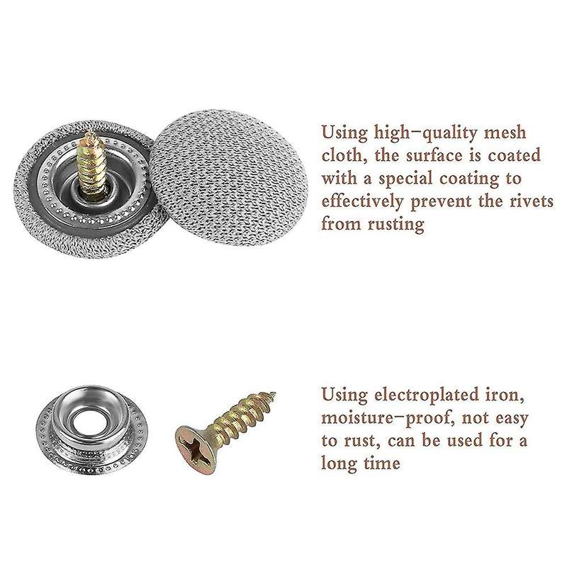 70Pcs Car Roof Repair Rivet Kit Car Roof Buckle Retainer with Torsion Pin and Installation Tool Kit