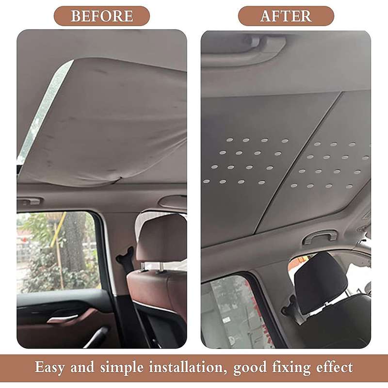 70Pcs Car Roof Repair Rivet Kit Car Roof Buckle Retainer with Torsion Pin and Installation Tool Kit