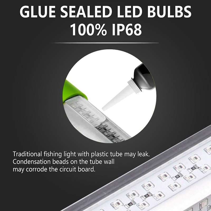70W DC 12V LED Fishing Light 108 LED Bait Submersible Fishing Light Underwater Crappie Lure Green Ni