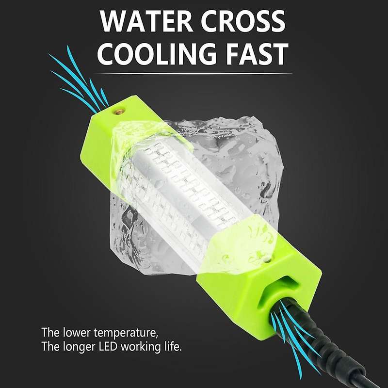 70W DC 12V LED Fishing Light 108 LED Bait Submersible Fishing Light Underwater Crappie Lure Green Ni