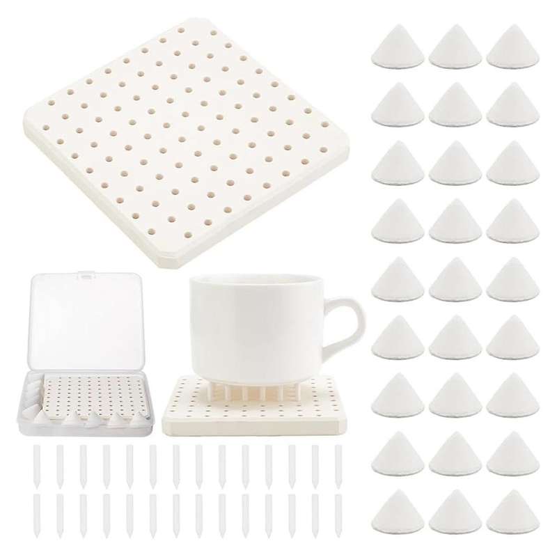 71Pieces Pottery Kiln Support Nails Firing Mat Nails Support Furniture Clay Ceramic Pottery Tools fo