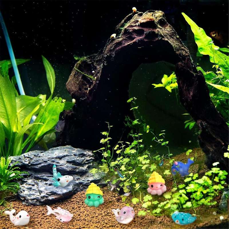 72 Pcs Resin Ocean Animal Figurines Ornaments Miniature Ocean Animals Mini Resin Figures Aquarium Or