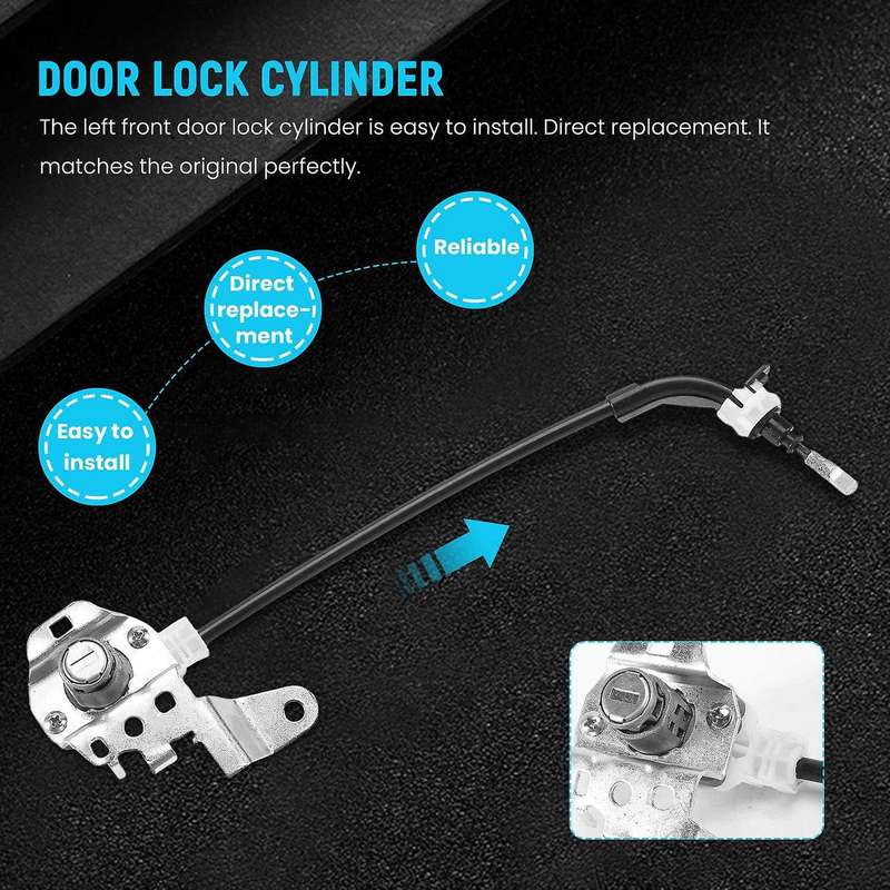 72185--a01 Car Front Left Driver Door Lock Cylinder Cable with 2 Keys Fit for 4 Doors 2006-2011
