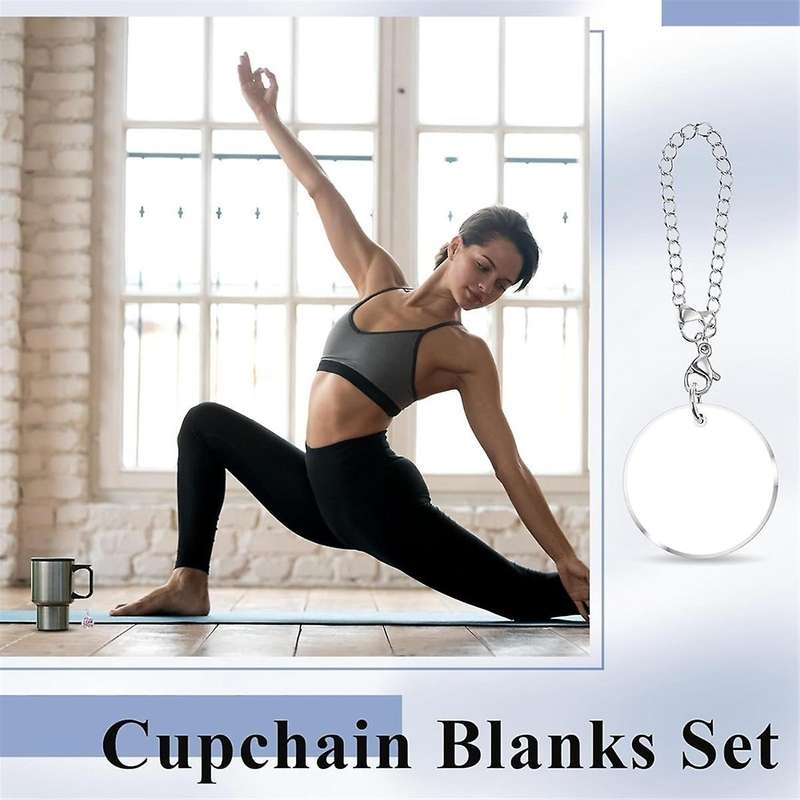 72PCS Sublimation Charm Accessories for Cup Name ID Charm for Tumbler Cup MDF Single Side Sublimati