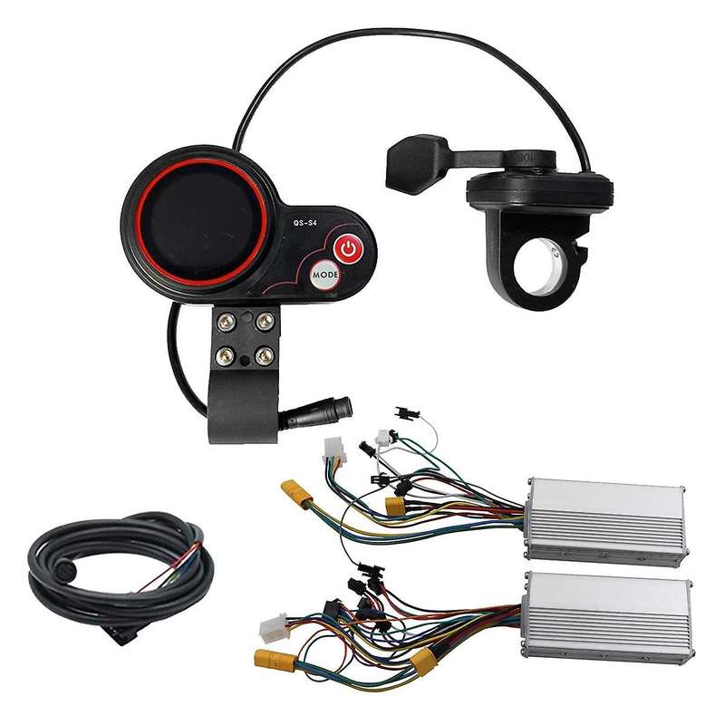 72v Qs-s4 Thumb Throttle Lcd Display Meter Kit+48v 800w Dual Drive Controller Only for Zero 11x Elec