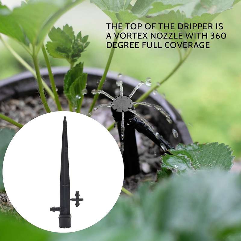 72pcs Drip Emitters Adjustable Fan Shape Irrigation Drippers for 1/4 Inch Tube,360 Degree Adjustabl
