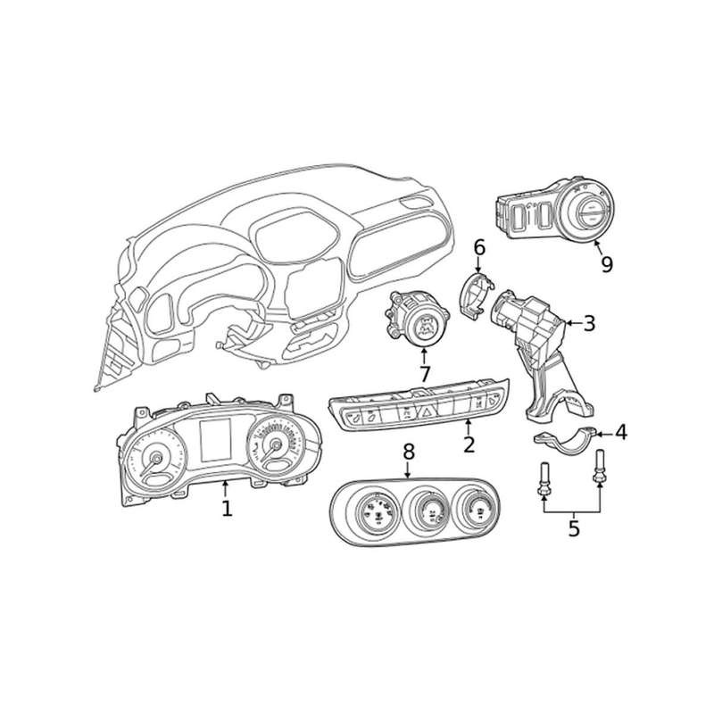 735644421 Head Light Lamp Instrument Panel Dimmer Switch for Freedom 2015-2018 Head Light Lamp Switc