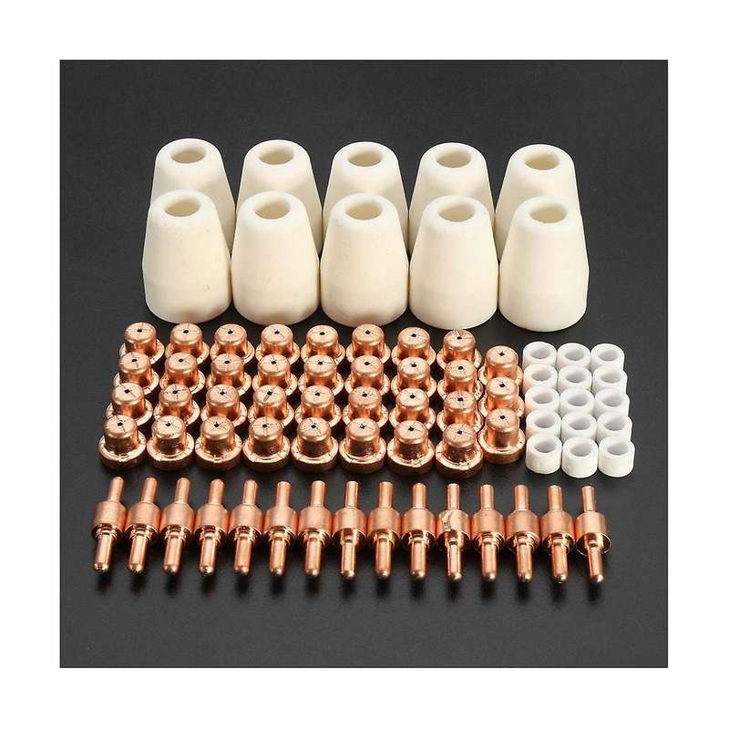 75 Pieces Of Pt-31 Plasma Cutter Accessories Are Equipped with Electrodes, Nozzles, Protective Sleev