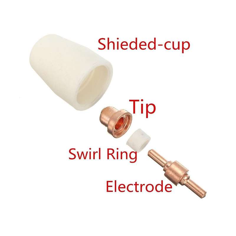 75 Pieces Of Pt-31 Plasma Cutter Accessories Are Equipped with Electrodes, Nozzles, Protective Sleev