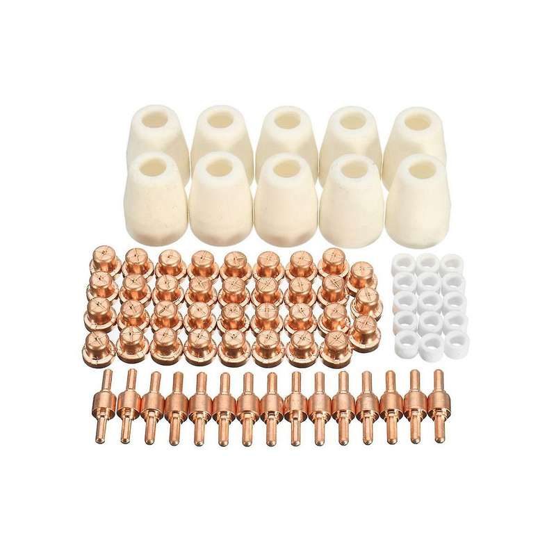75 Pieces Of Pt-31 Plasma Cutter Accessories Are Equipped with Electrodes, Nozzles, Protective Sleev