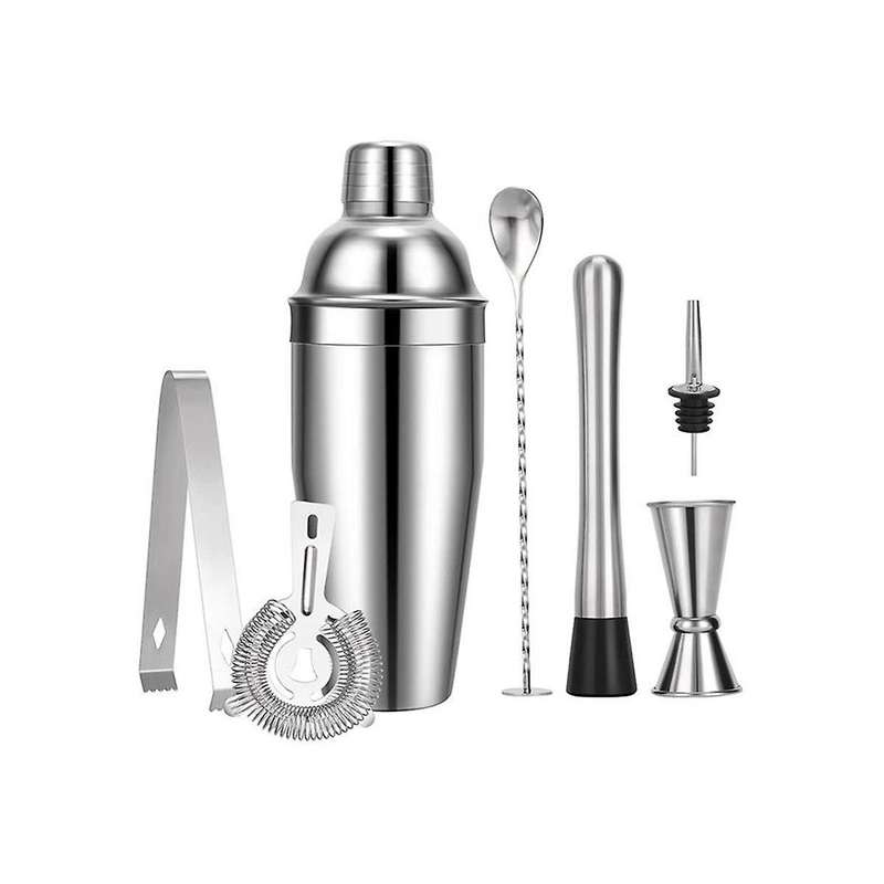 750ml Cocktail Shaker Mixer Stainless Steel Wine Martini Boston Shaker for Bartender Drink Party Ba
