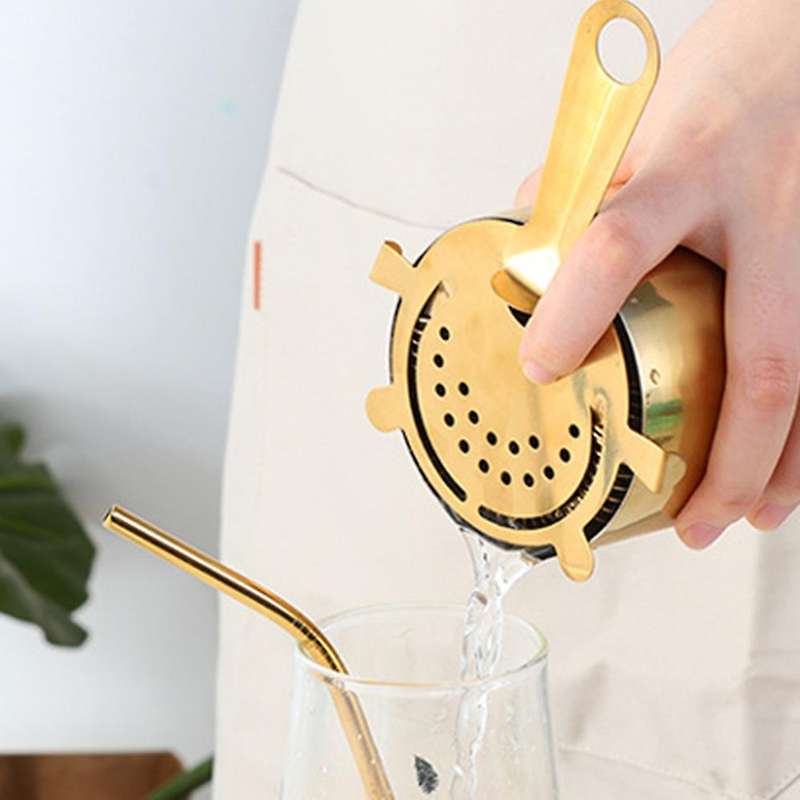750Ml Stainless Steel Boston Cocktail Set Shaker Wine Pourers Set with Strainer Measure Cup Bartende