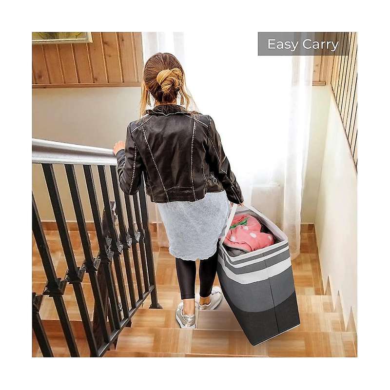 75l Waterproof Foldable Laundry Basket Laundry Hamper with Handles Bathroom Laundry Organizer Basket