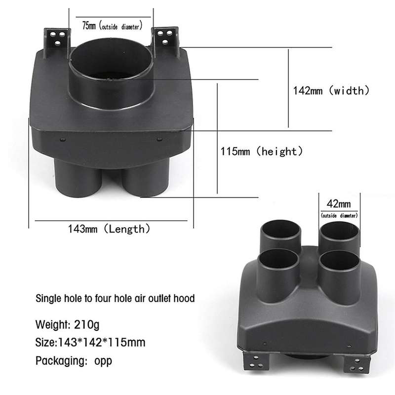 75mm Exhaust Pipe Connector Cover Fit Auto Air Parking Heater Truck Boat Car Heater Airvent Cover 1