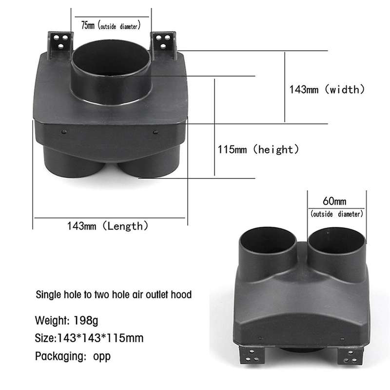 75mm Exhaust Pipe Connector Cover Fit Auto Air Parking Heater Truck Boat Car Heater Airvent Cover 1