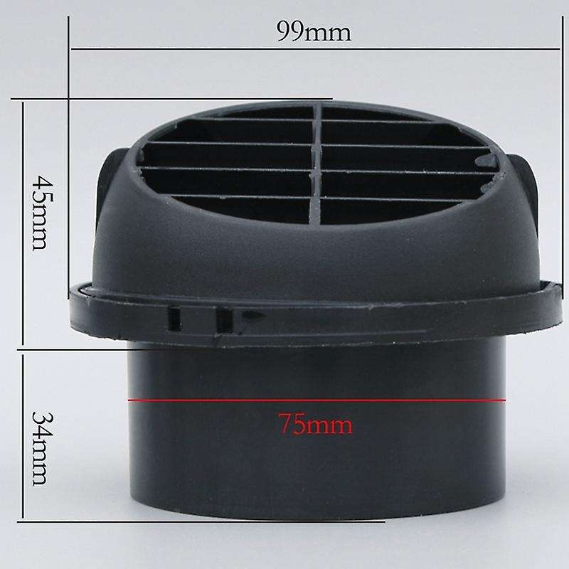 75mm Warm Heater Parking Heater Air Vent Car Heater Air Outlet Directional Rotatable for Truck