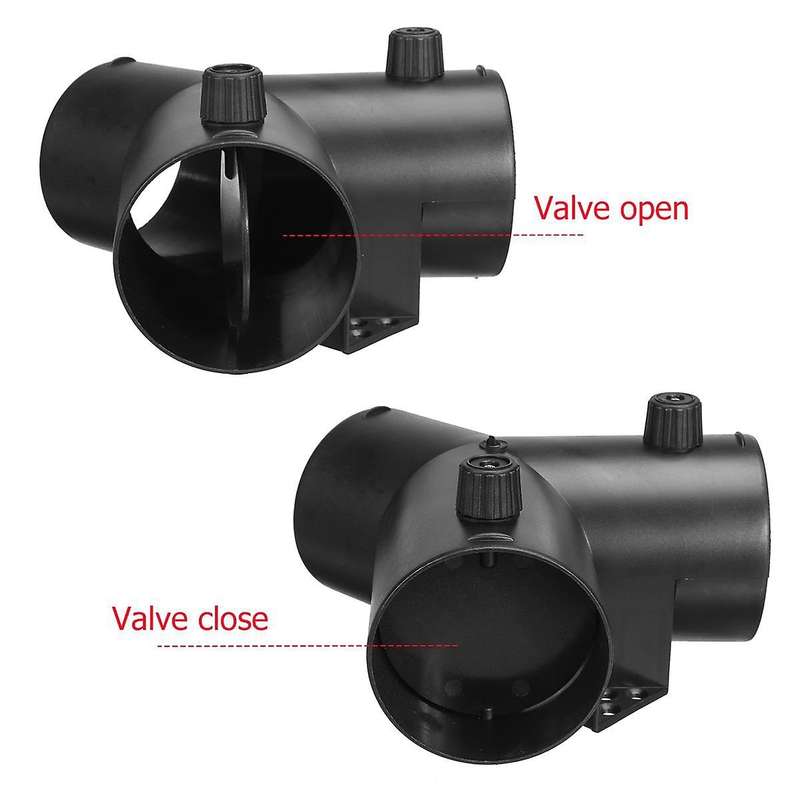 75mm Y Shape Parking Heater Vent Exhaust Connector W/dual Regulating Valve Flap for Heater