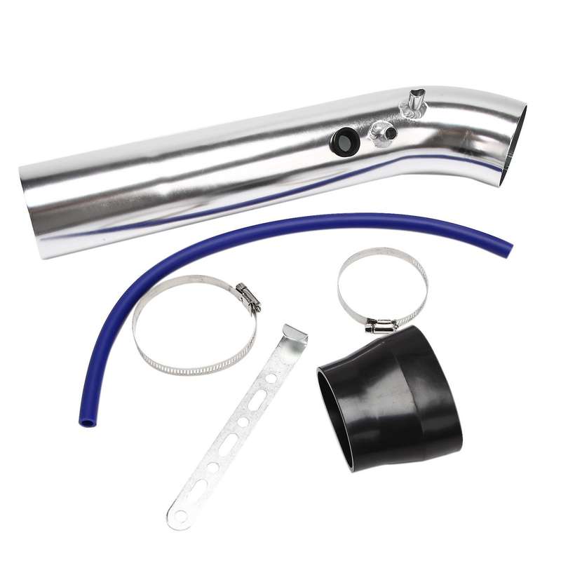 76mm Air Intake Pipe Cold Air Inlet Duct Tube Kit with Rubber Hose for Connect Filter High Air Flow