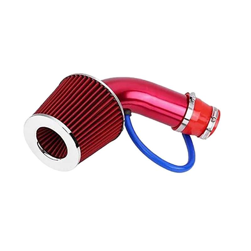 76mm 3 Inch Universal Car Cold Air Intake Filter Aluminum Induction Hose Pipe Kit Red