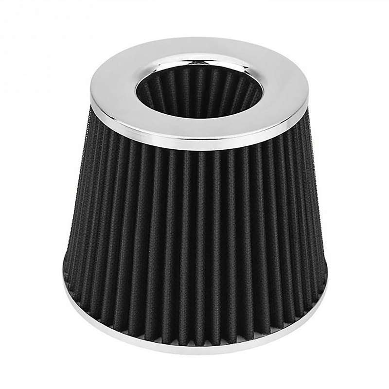 76mm 3 Inch Universal Car Cold Air Intake Filter Aluminum Induction Hose Pipe Kit Black