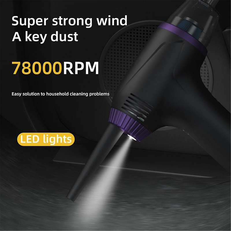 78000RPM Wireless Air Duster 2 in 1 Vacuum Cleaner Handheld Dust Blower Compressed for PC Camera Hom