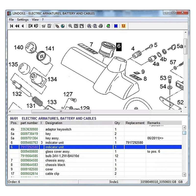 7917292506 for Forklift Part Indicator Unit Display 336-03 Electric Truck E25 E26 E27 E28 E29 30 791