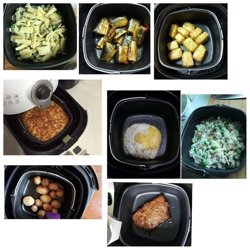 7-Inch Baking Basket for HD9925/HD9860/HD9905/01 Air Fryer Cake Barrel Non-Stick Baking Pan Accessor