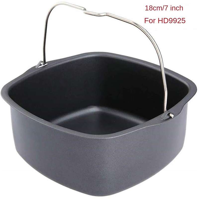 7-Inch Baking Basket for HD9925/HD9860/HD9905/01 Air Fryer Cake Barrel Non-Stick Baking Pan Accessor