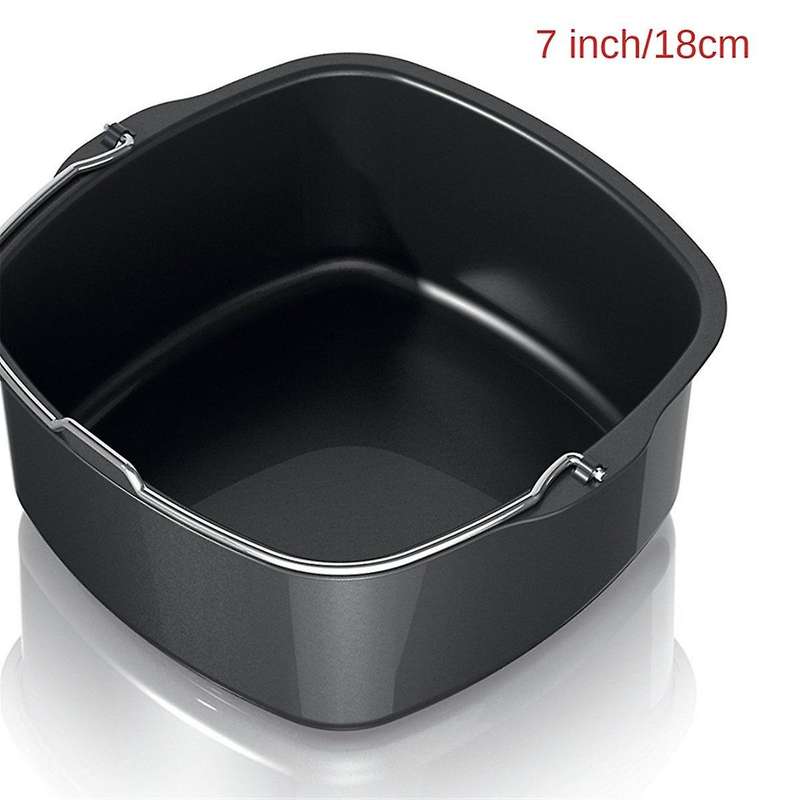 7-Inch Baking Basket for HD9925/HD9860/HD9905/01 Air Fryer Cake Barrel Non-Stick Baking Pan Accessor