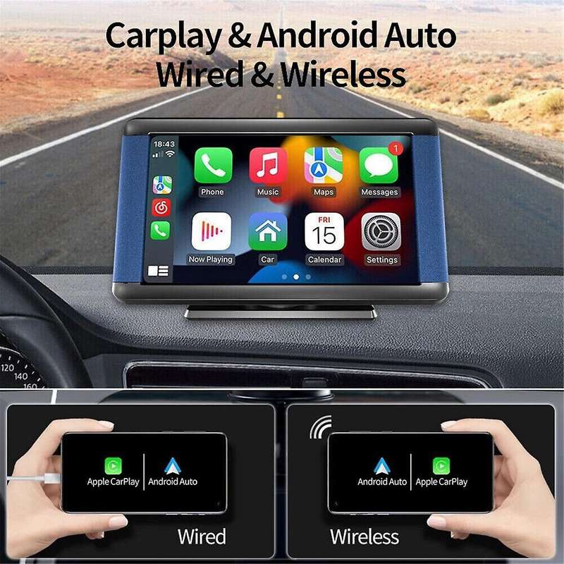 7inch Car Capacitive Touch Navigation Screen Wireless Carplay and Android Auto Car Portable Player