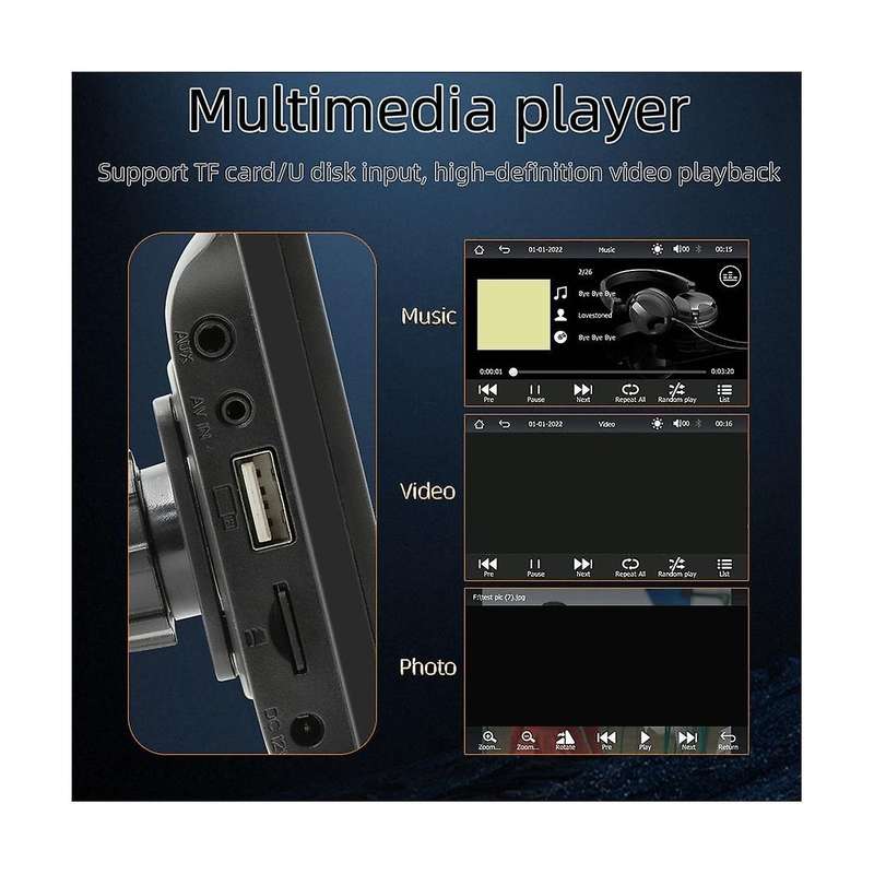 7inch Car Touch 2.5d Screen Wireless Carplay Android Auto Car Portable Radio Bluetooth Mp5 Fm Recei