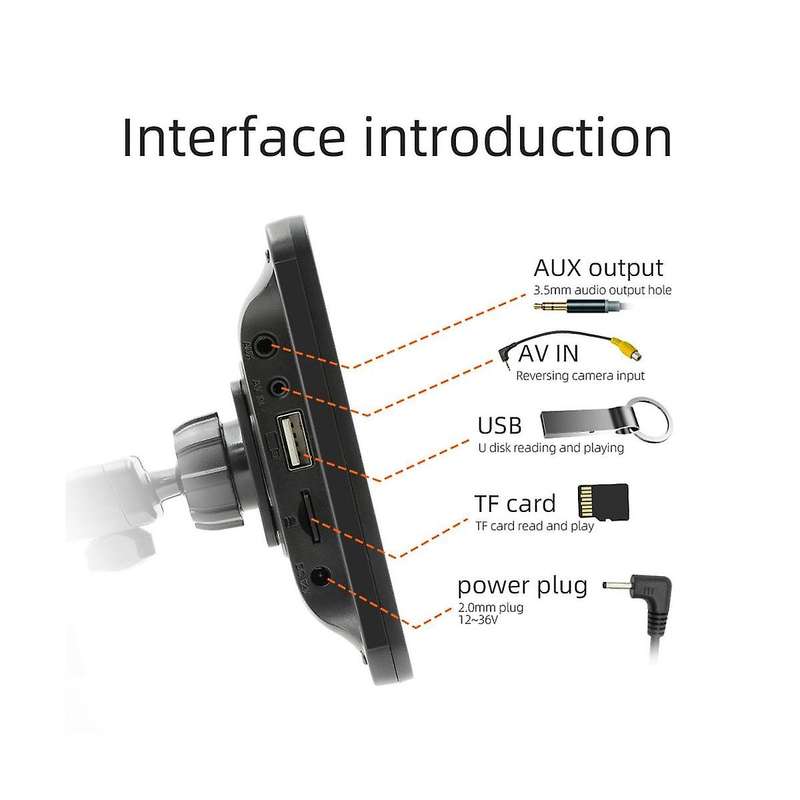 7inch Car Touch 2.5d Screen Wireless Carplay Android Auto Car Portable Radio Bluetooth Mp5 Fm Recei