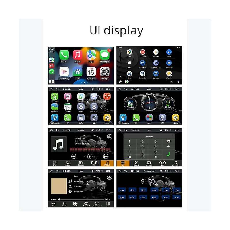 7inch Car Touch 2.5d Screen Wireless Carplay Android Auto Car Portable Radio Bluetooth Mp5 Fm Recei