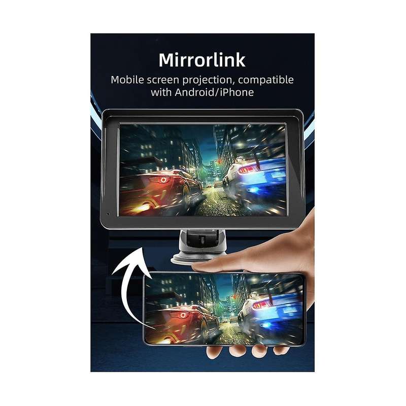7inch Car Radio with Dashcam, Dash Mount Carplay & Android Auto, Car Stereo Bluetooth, Mirror Link,