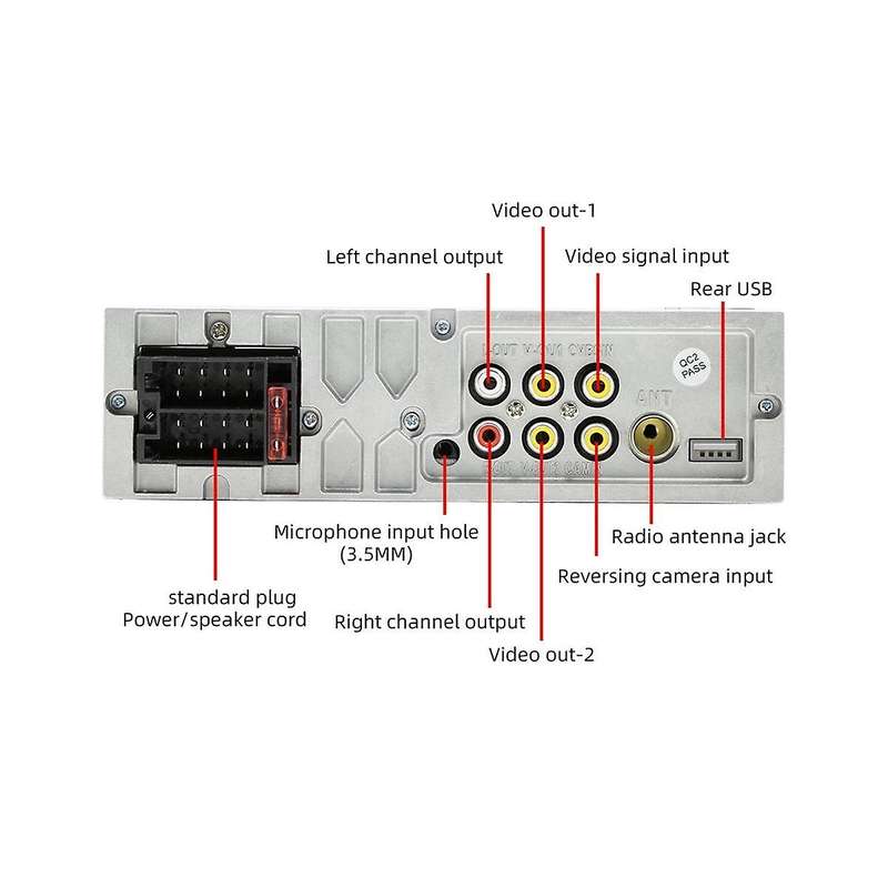 7inch Car Manual Telescopic Screen Wired Carplay Android Auto Car Portable Radio Bluetooth Mp5 Fm R