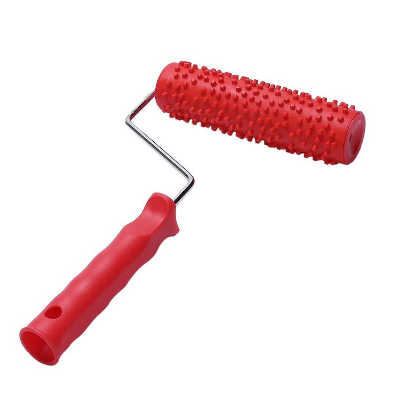 7inch Embossed Raindrop Painting Roller with Plastic Handle for Wall Decoration
