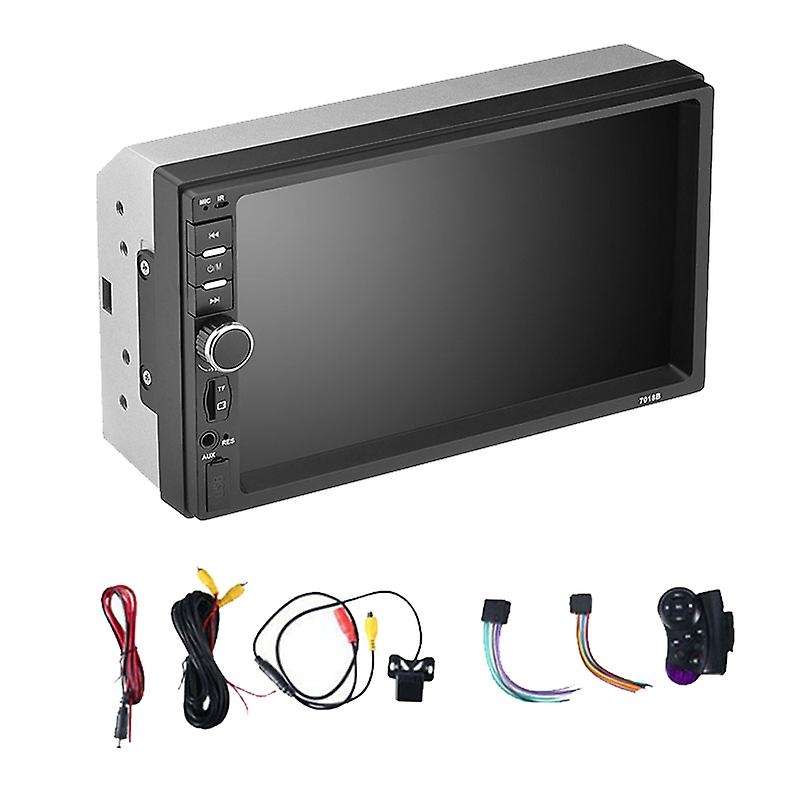 7Inch Double 2 DIN Car MP5 Player Bluetooth Press Screen Stereo GPS Navigation Radio with Rear View