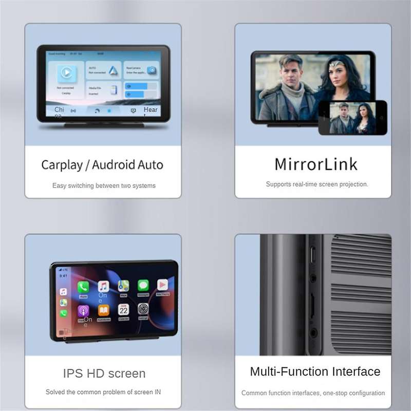 7-Inch Multimedia Player CarPlay Android Car IPS Touch Display Car Navigation Multimedia Bluetooth M