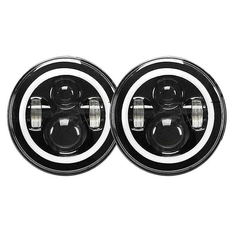 7-Inch LED Headlights, Near and Far Light, Turn Signal Angel Eye Aperture, Suitable for JK JL TJ CJ