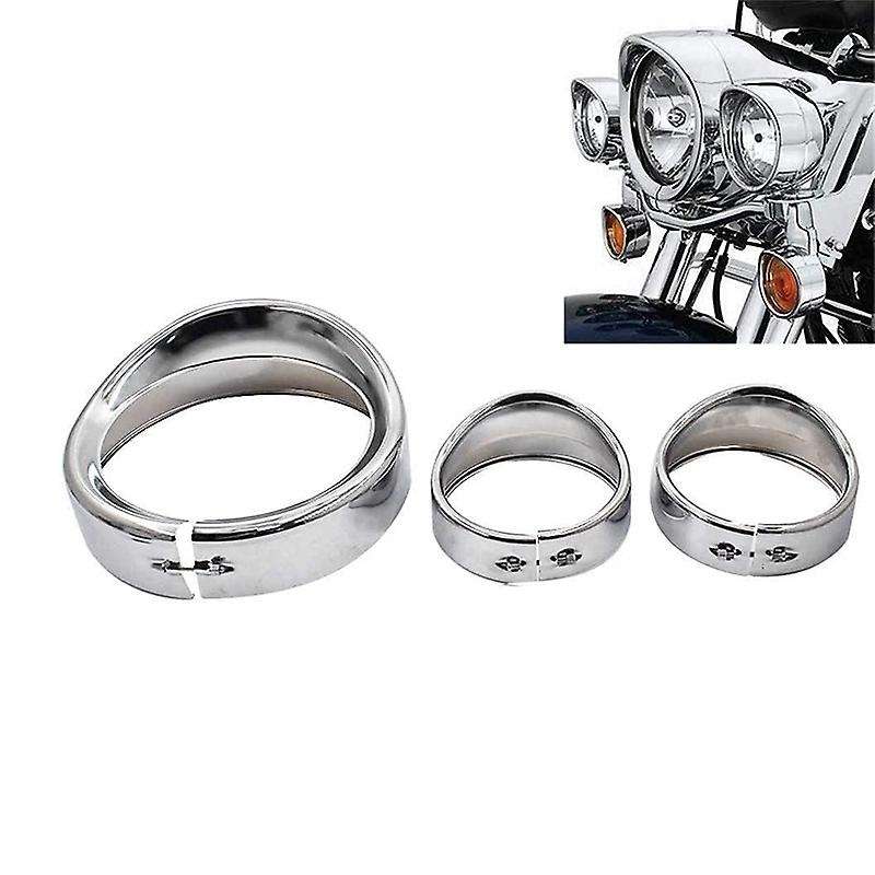 7-Inch Motorcycle Sun Visor Headlight Decorative Ring Turn Signal Lamp Brim Decorative Ring