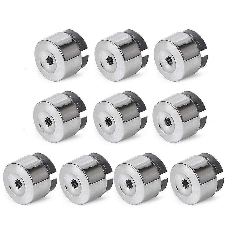 7L6 601 173A 2ZZ 10Pcs Chrome Wheel Lug Bolt Nut Cap Cover for 2004-2017 7L6601173A