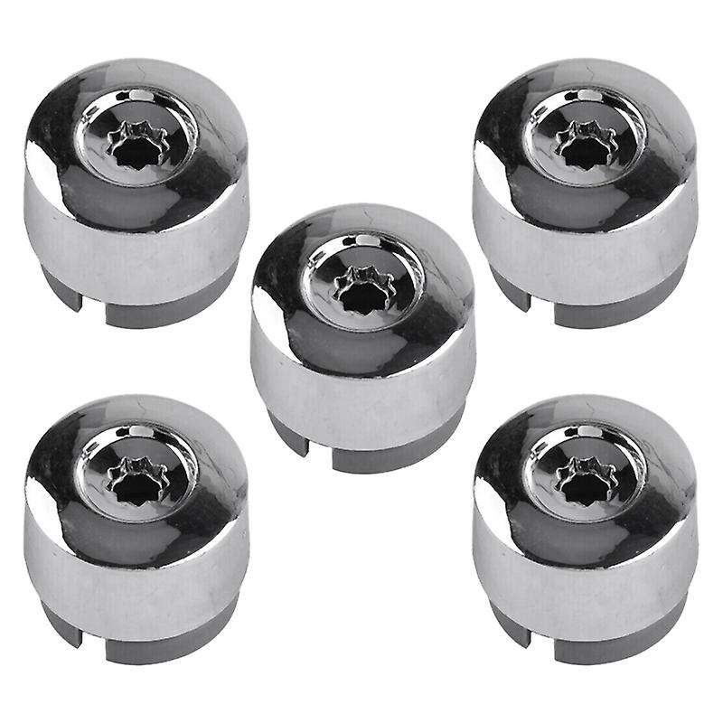 7L6 601 173A 2ZZ 5Pcs Chrome Wheel Lug Bolt Nut Cap Cover for 2004-2017 7L6601173A