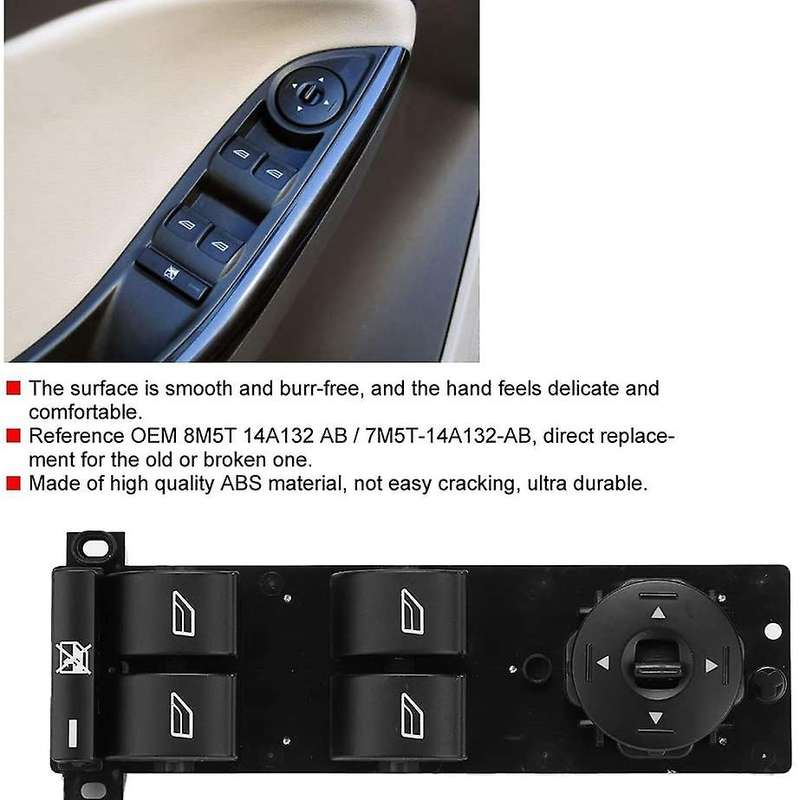 7M5T-14A132-AB Electric Power Window Master Control Switch Button for Focus C-Max 2009-2013