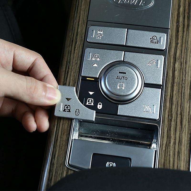 7Pc Car Driving Mode Button Sticker Metal Center Console Button for Range Sport 2018-2020