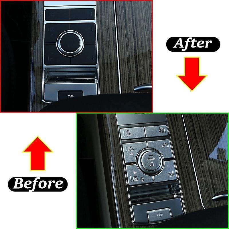 7Pc Car Driving Mode Button Sticker Metal Center Console Button for Range Sport 2018-2020