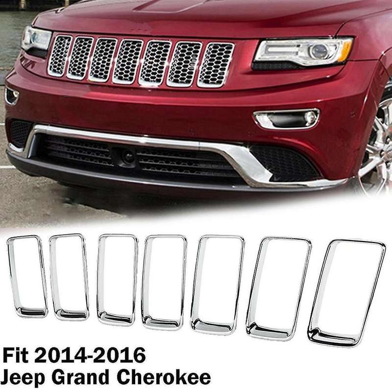 7PC Chrome Grill Ring Front Grille Inserts Cover Trim Kit for Grand 2014-2016